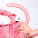 PRADA Tote Bag Nylon Pink Gold Auth 135667-11