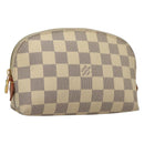LOUIS VUITTON Damier Azur Pochette Cosmetic PM Pouch N60024 LV Auth 135678-1