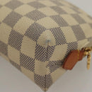 LOUIS VUITTON Damier Azur Pochette Cosmetic PM Pouch N60024 LV Auth 135678-7