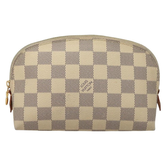 LOUIS VUITTON Damier Azur Pochette Cosmetic PM Pouch N60024 LV Auth 135678