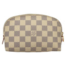 LOUIS VUITTON Damier Azur Pochette Cosmetic PM Pouch N60024 LV Auth 135678-2
