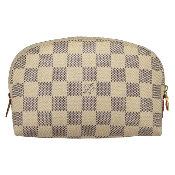 LOUIS VUITTON Damier Azur Pochette Cosmetic PM Pouch N60024 LV Auth 135678