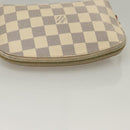 LOUIS VUITTON Damier Azur Pochette Cosmetic PM Pouch N60024 LV Auth 135678-5