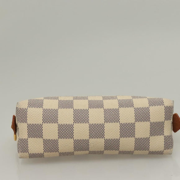 LOUIS VUITTON Damier Azur Pochette Cosmetic PM Pouch N60024 LV Auth 135678