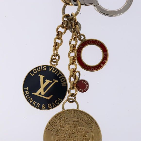 LOUIS VUITTON Porte Cles Chainne Key Holder metal T&B Gold M60076 LV Auth 135692
