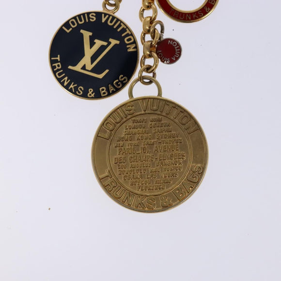 LOUIS VUITTON Porte Cles Chainne Key Holder metal T&B Gold M60076 LV Auth 135692