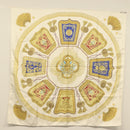 HERMES Carre 90 Scarf ""POSTE ET CAVAIENE"" Silk White Auth 135697-14
