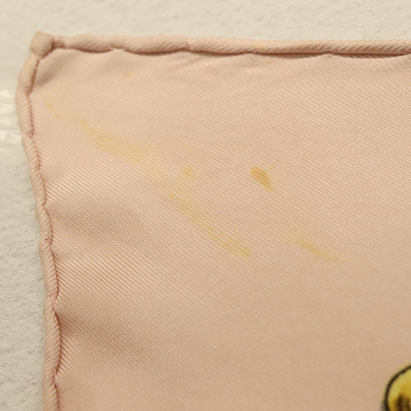 HERMES Carre 90 Scarf ""LA PROMENADE DE LONGCHAMPS"" Silk Pink Auth 135698