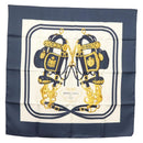 HERMES Carre 90 Scarf ""BRIDES de GALA"" Silk Navy Auth 135699-1