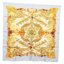 HERMES Carre 90 Scarf ""AU PAYS DE COCAGNE"" Silk Light Blue Auth 135700-1