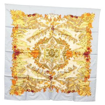 HERMES Carre 90 Scarf ""AU PAYS DE COCAGNE"" Silk Light Blue Auth 135700