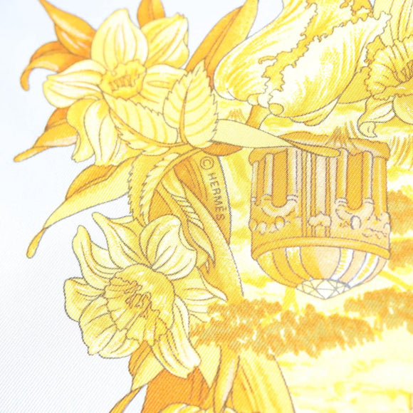 HERMES Carre 90 Scarf ""AU PAYS DE COCAGNE"" Silk Light Blue Auth 135700