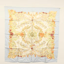 HERMES Carre 90 Scarf ""AU PAYS DE COCAGNE"" Silk Light Blue Auth 135700-13