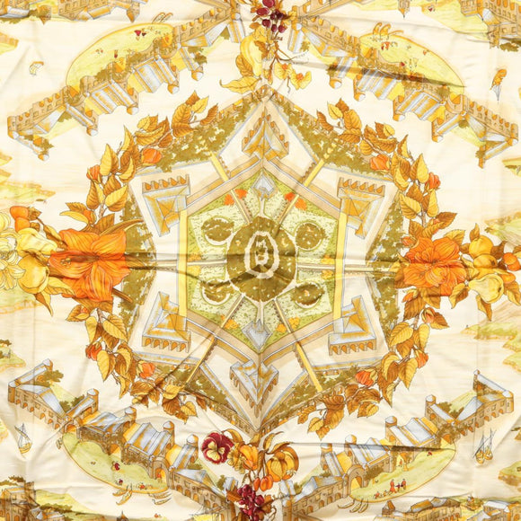 HERMES Carre 90 Scarf ""AU PAYS DE COCAGNE"" Silk Light Blue Auth 135700