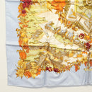 HERMES Carre 90 Scarf ""AU PAYS DE COCAGNE"" Silk Light Blue Auth 135700-8