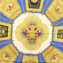 HERMES Carre 90 Scarf ""POSTE ET CAVAIENE"" Silk Blue Auth 135701-6