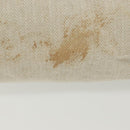 HERMES Buggy Baggage Hand Bag Canvas Beige Silver Auth 135703-6