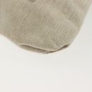 HERMES Buggy Baggage Hand Bag Canvas Beige Silver Auth 135703-18