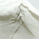 HERMES Buggy Baggage Hand Bag Canvas Beige Silver Auth 135703-19