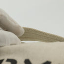 HERMES Buggy Baggage Hand Bag Canvas Beige Silver Auth 135703-14