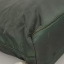 PRADA Hand Bag Nylon Khaki Silver Auth 135704-8