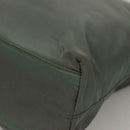 PRADA Hand Bag Nylon Khaki Silver Auth 135704-15