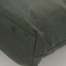 PRADA Hand Bag Nylon Khaki Silver Auth 135704-17