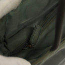 PRADA Hand Bag Nylon Khaki Silver Auth 135704-9