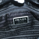 PRADA Hand Bag Nylon Khaki Silver Auth 135704-19