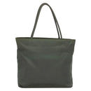PRADA Hand Bag Nylon Khaki Silver Auth 135704-2