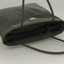 PRADA Hand Bag Nylon Khaki Silver Auth 135704-6
