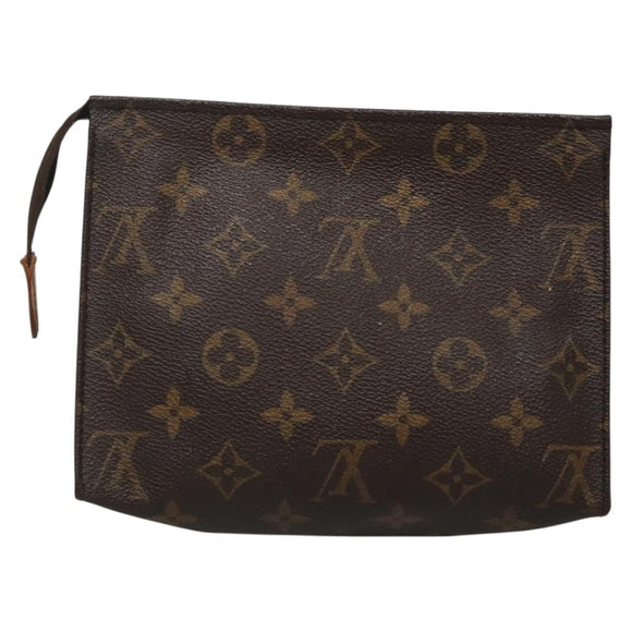 LOUIS VUITTON Monogram Poche Toilette 19 Pouch M47544 LV Auth 135742