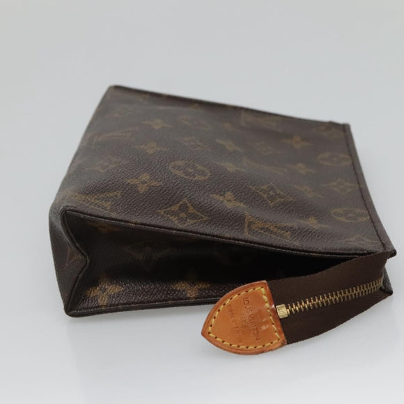 LOUIS VUITTON Monogram Poche Toilette 19 Pouch M47544 LV Auth 135742