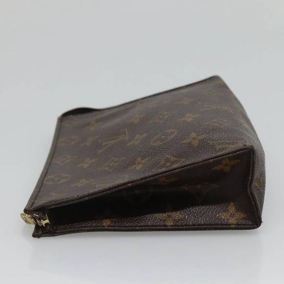 LOUIS VUITTON Monogram Poche Toilette 19 Pouch M47544 LV Auth 135742