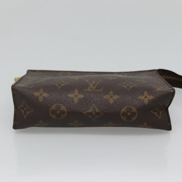 LOUIS VUITTON Monogram Poche Toilette 19 Pouch M47544 LV Auth 135742