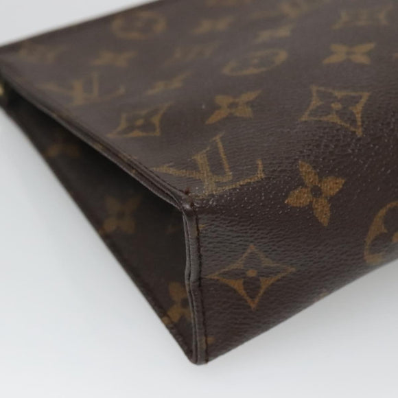 LOUIS VUITTON Monogram Poche Toilette 19 Pouch M47544 LV Auth 135742