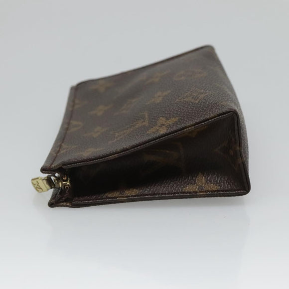 LOUIS VUITTON Monogram Poche Toilette 15 Pouch M47546 LV Auth 135744