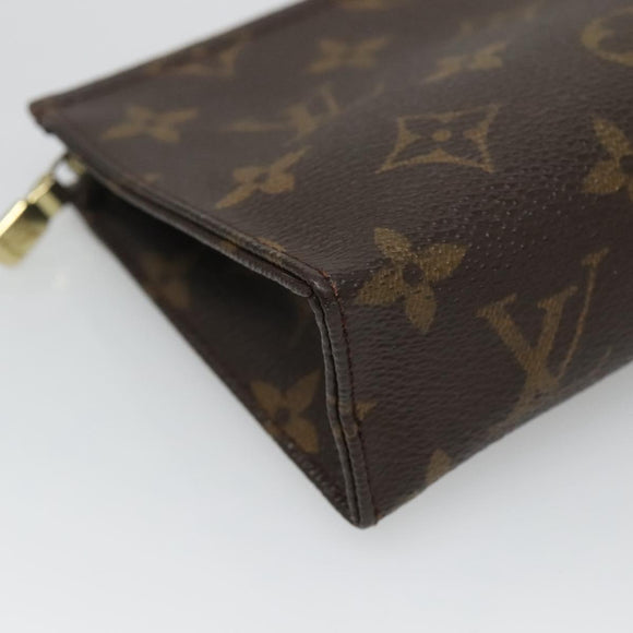 LOUIS VUITTON Monogram Poche Toilette 15 Pouch M47546 LV Auth 135744
