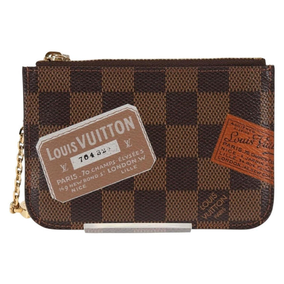 LOUIS VUITTON Damier Ebene Pochette Cree Coin Purse N63086 LV Auth 135756V
