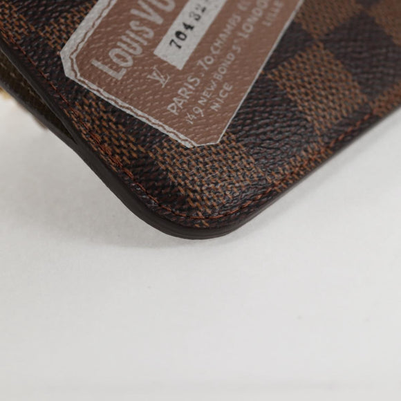 LOUIS VUITTON Damier Ebene Pochette Cree Coin Purse N63086 LV Auth 135756V