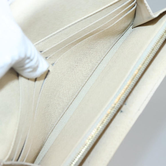 LOUIS VUITTON Damier Azur Portefeuille Sarah Long Wallet N61735 LV Auth 135757