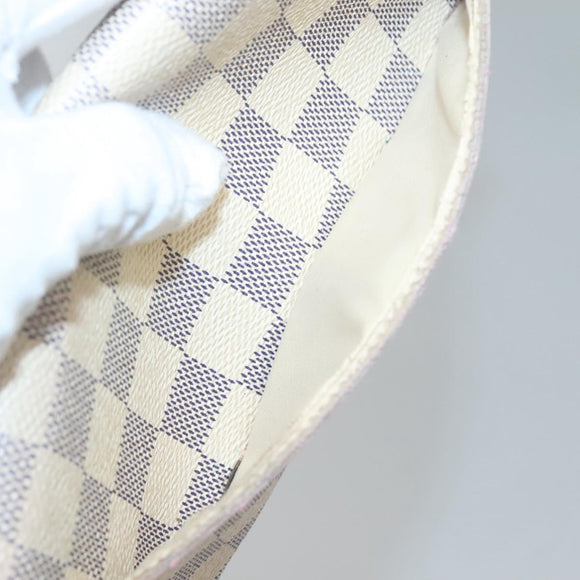 LOUIS VUITTON Damier Azur Portefeuille Sarah Long Wallet N61735 LV Auth 135757