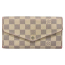 LOUIS VUITTON Damier Azur Portefeuille Sarah Long Wallet N61735 LV Auth 135757-13