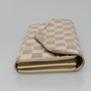 LOUIS VUITTON Damier Azur Portefeuille Sarah Long Wallet N61735 LV Auth 135757-3