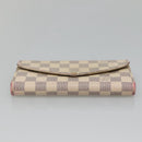 LOUIS VUITTON Damier Azur Portefeuille Sarah Long Wallet N61735 LV Auth 135757-6