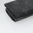 LOUIS VUITTON Monogram Eclipse Discovery Compact Wallet M67630 LV Auth 135759-11