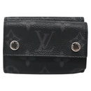 LOUIS VUITTON Monogram Eclipse Discovery Compact Wallet M67630 LV Auth 135759-2