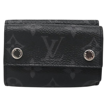 LOUIS VUITTON Monogram Eclipse Discovery Compact Wallet M67630 LV Auth 135759 - 0