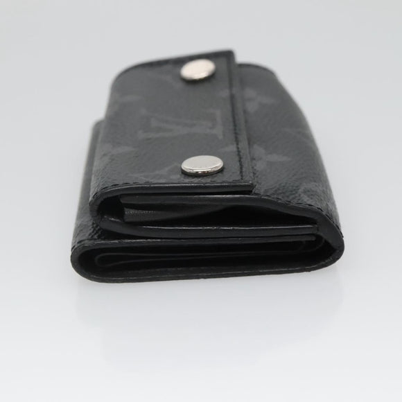 LOUIS VUITTON Monogram Eclipse Discovery Compact Wallet M67630 LV Auth 135759