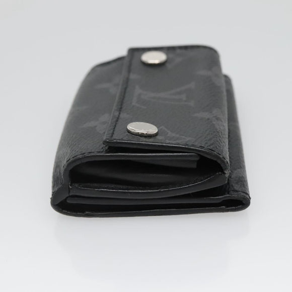 LOUIS VUITTON Monogram Eclipse Discovery Compact Wallet M67630 LV Auth 135759